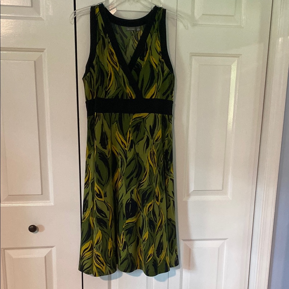Apt. 9 Green and Black V-Neck Sundress